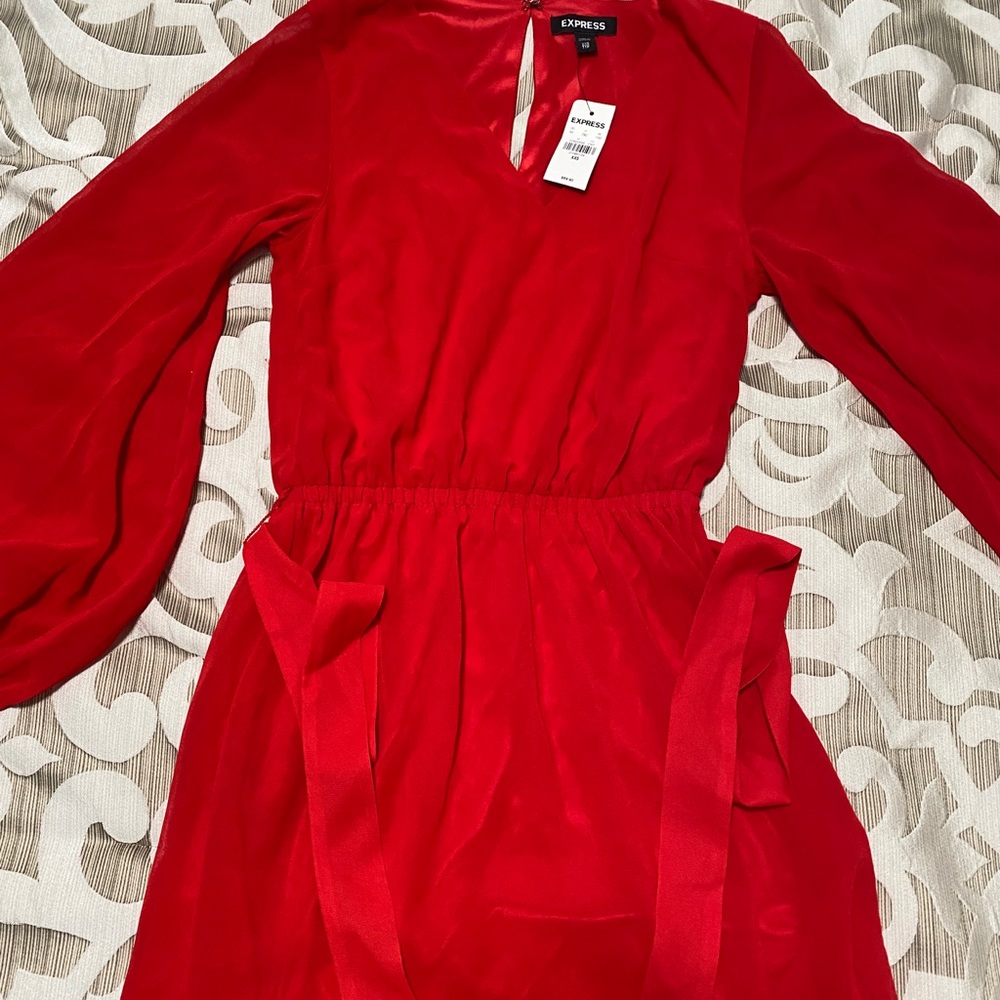 Express Red Dress XXS NWT